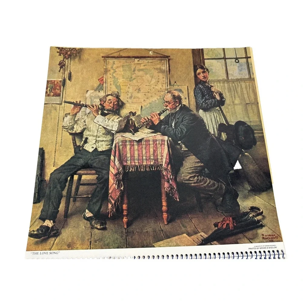 Vintage Norman Rockwell Wall Calendar 1991 Art Work 11x11 USA Hoyle products